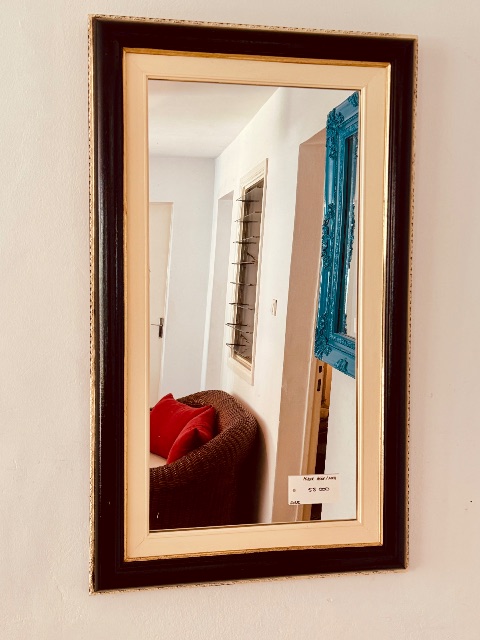 Miroir Bois Beige Noir
