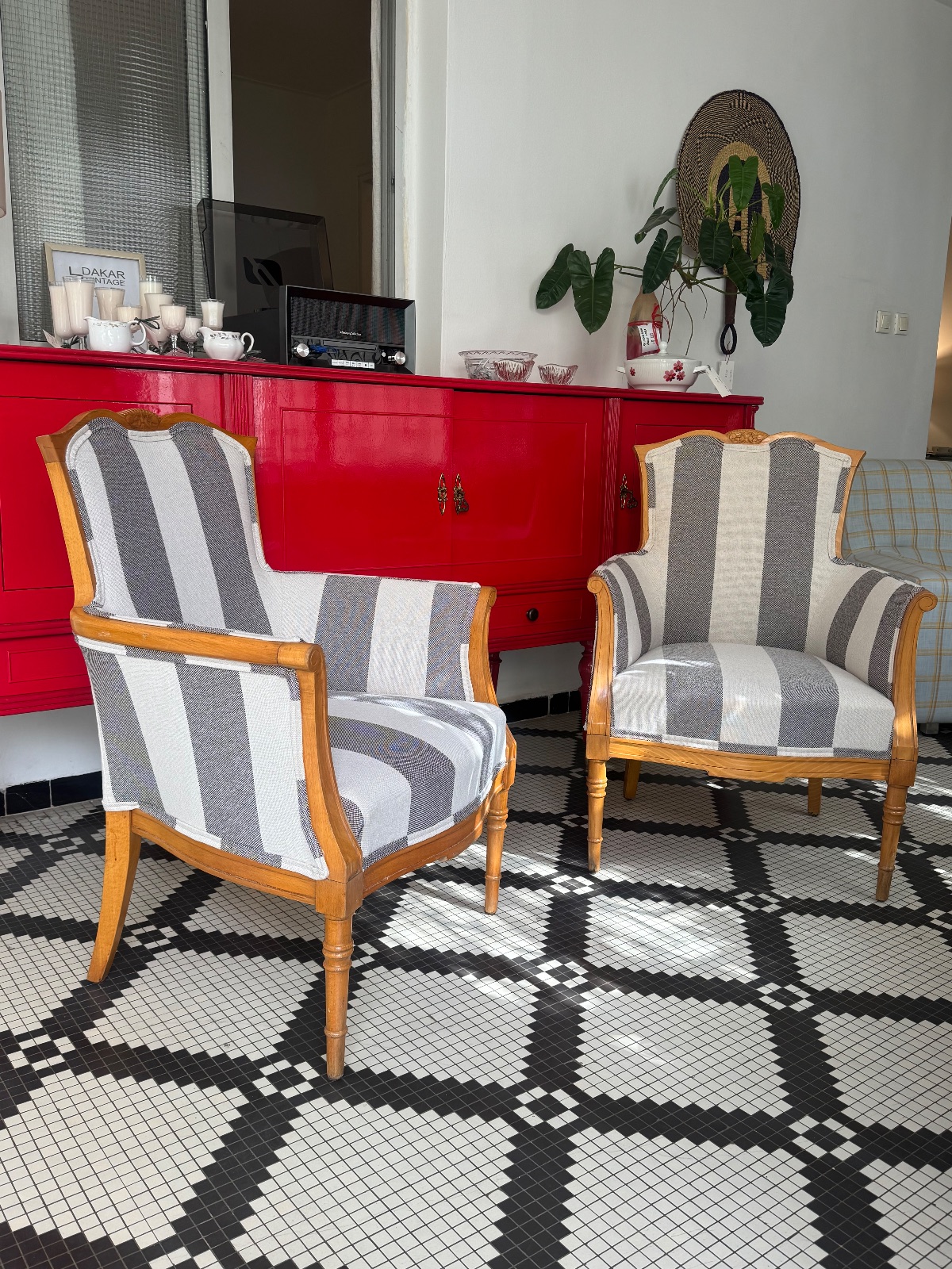 Fauteuil Bois/Tissus (unité)